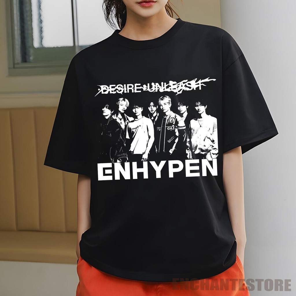เสื้อ UNLEASH Enhypen ทำเสื้อ Enhypen เสื้อยืดหลวม Enhypen เสื้อความปรารถนาที่ไม่ดี EnhypenWalk The 