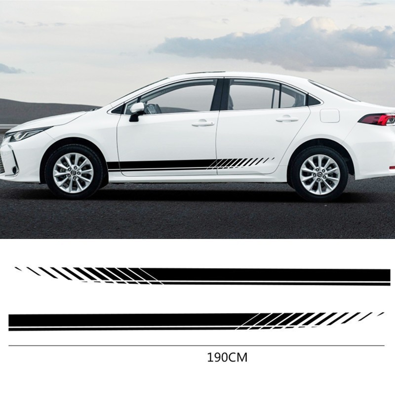 2 ชิ้นสําหรับ PEUGEOT 108 Side Stripes 3/5 ประตู GTI Decals สติ๊กเกอร์กราฟิก nh108