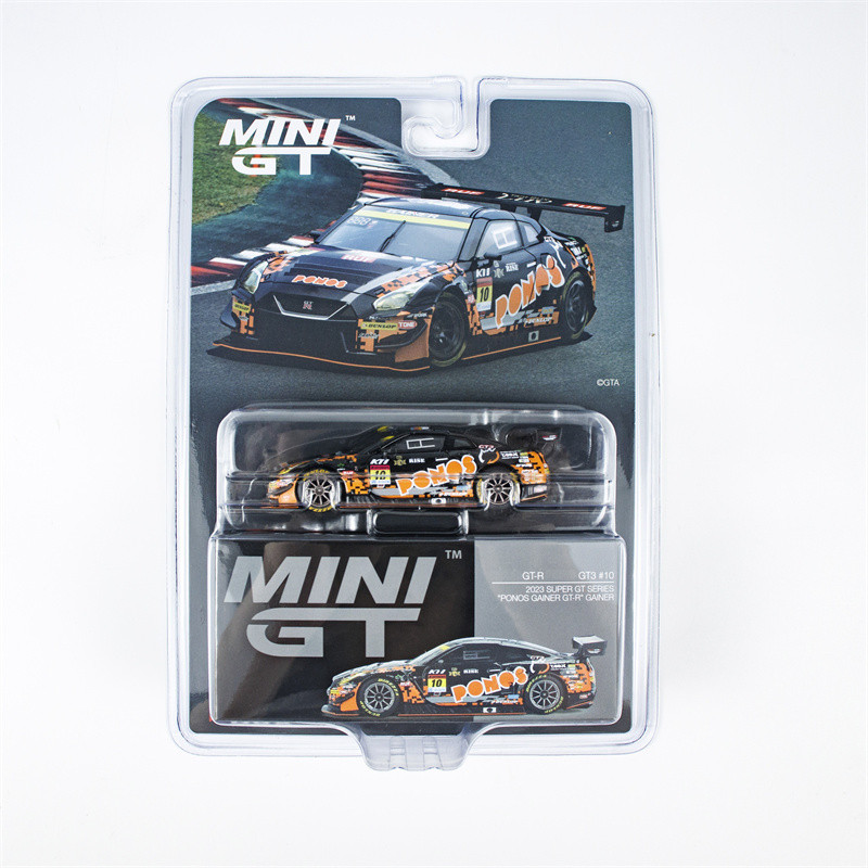 MINI GT 1:64 GT-R GT3 #10 "PONOS GAINER GT-R" GAINER รถโมเดลDiecast