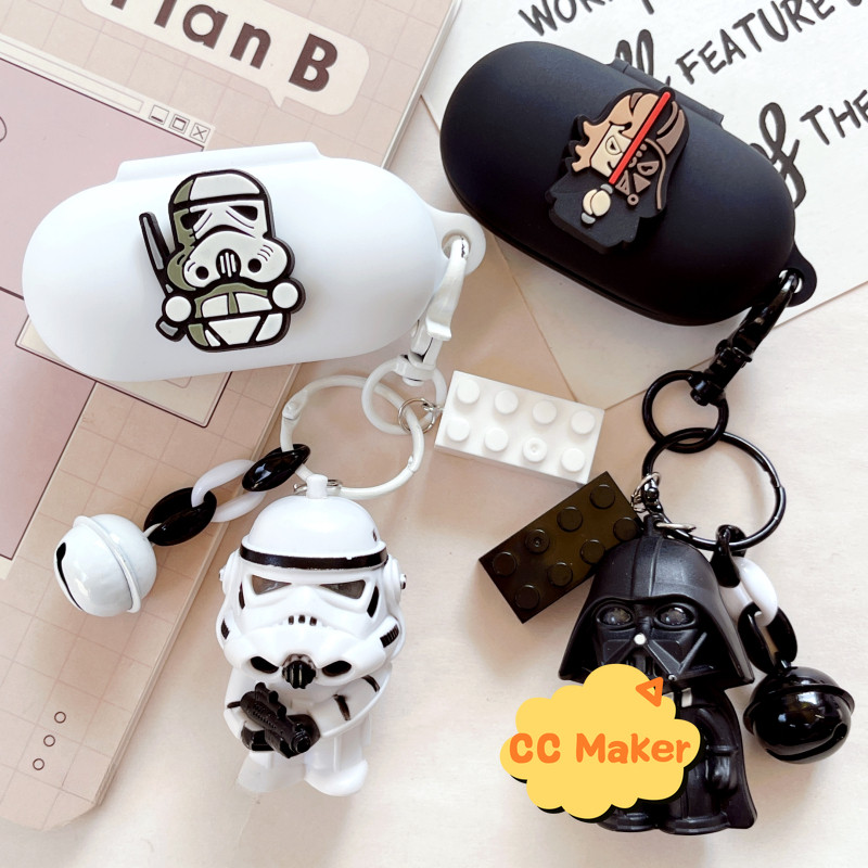 For Sony WF-C710N Case Creative Cartoon Keychain Pendant Cute Finger Ring Lanyard Sony WF-C510 Silic