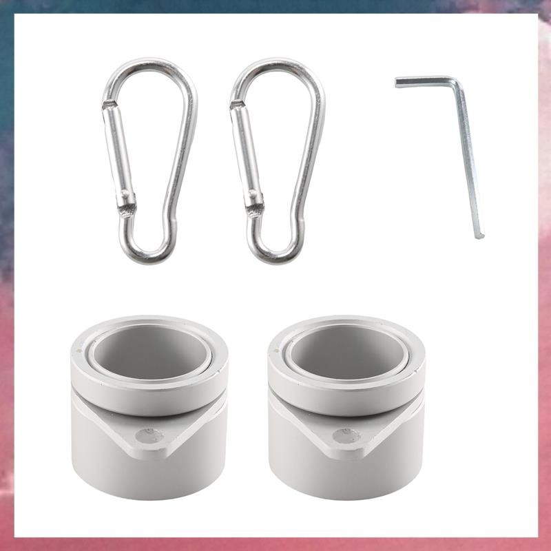 2 ชิ้นเสาธงแหวนป้องกันการห่อเสาธงคลิปหมุน 360° แหวนยึดธงเสาธงแบบหมุนได้