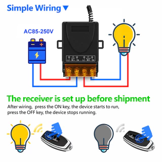 433MHz 220V สวิตช์รีโมตควบคุมปั๊มน้ํา 1Ch 30A รีโมทปั๊มน้ำ รีโมท Remote Power Switch สวิตช์ควบคุมระยะไกล