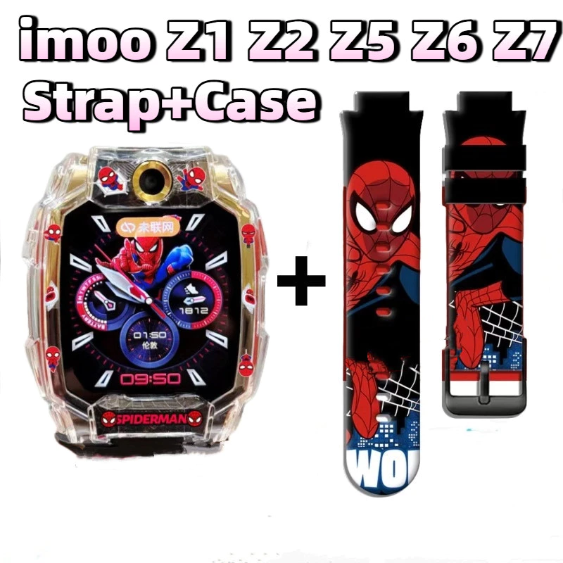 สายรัดสไปเดอร์แมน + เคสป้องกัน imoo Z1 Z2 Z3 Z6 Z7 imoo X10สายรัดซิลิโคน imoo Z1 Z2 Z5 Z6 Z7 เคสป้องกัน