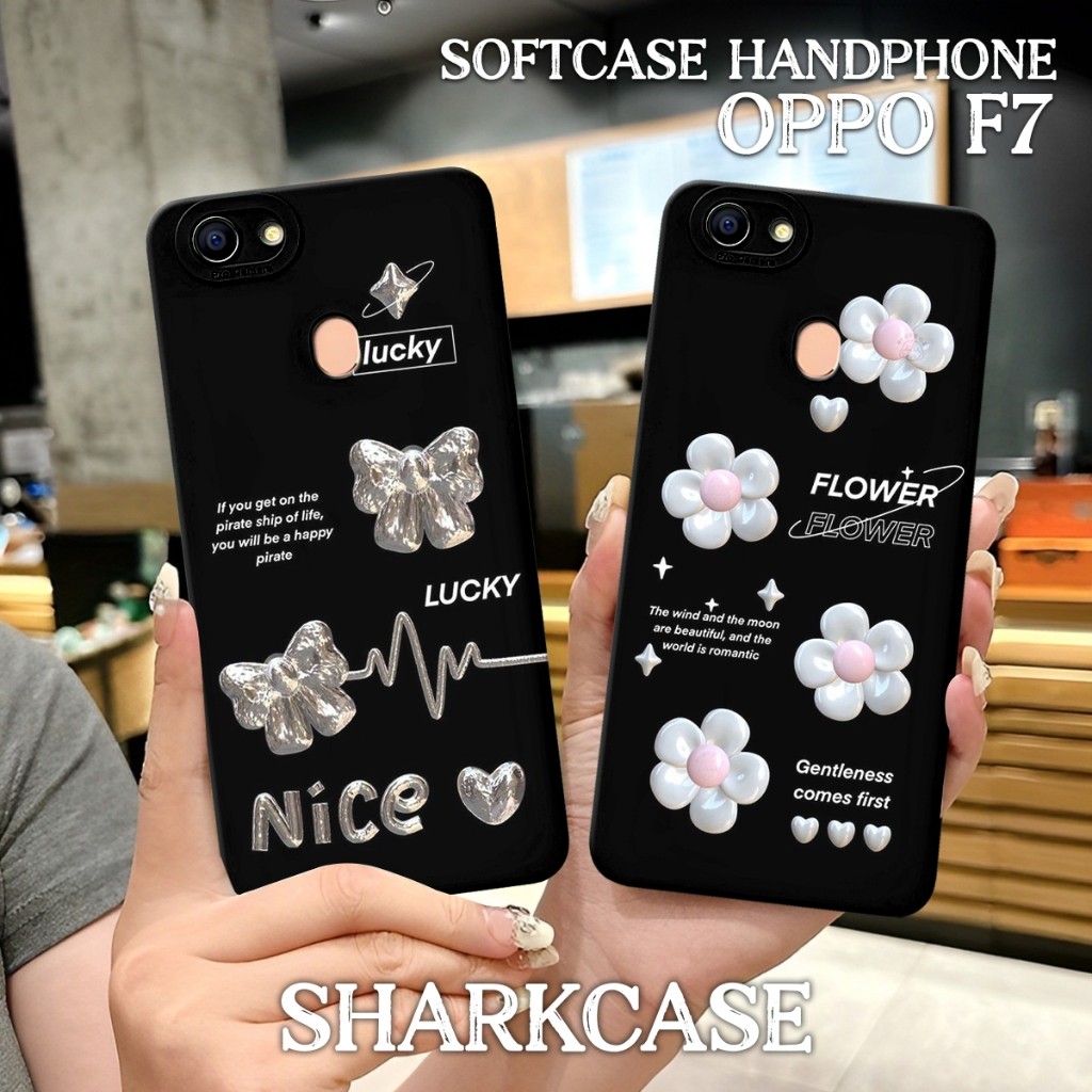 HP [SHARKCASE] เคส Oppo F7 / F7 YOUTH / OPPO F9 / F9 PRO / REALME 2 PRO Motif Aesthetic Y2k Trend Sm
