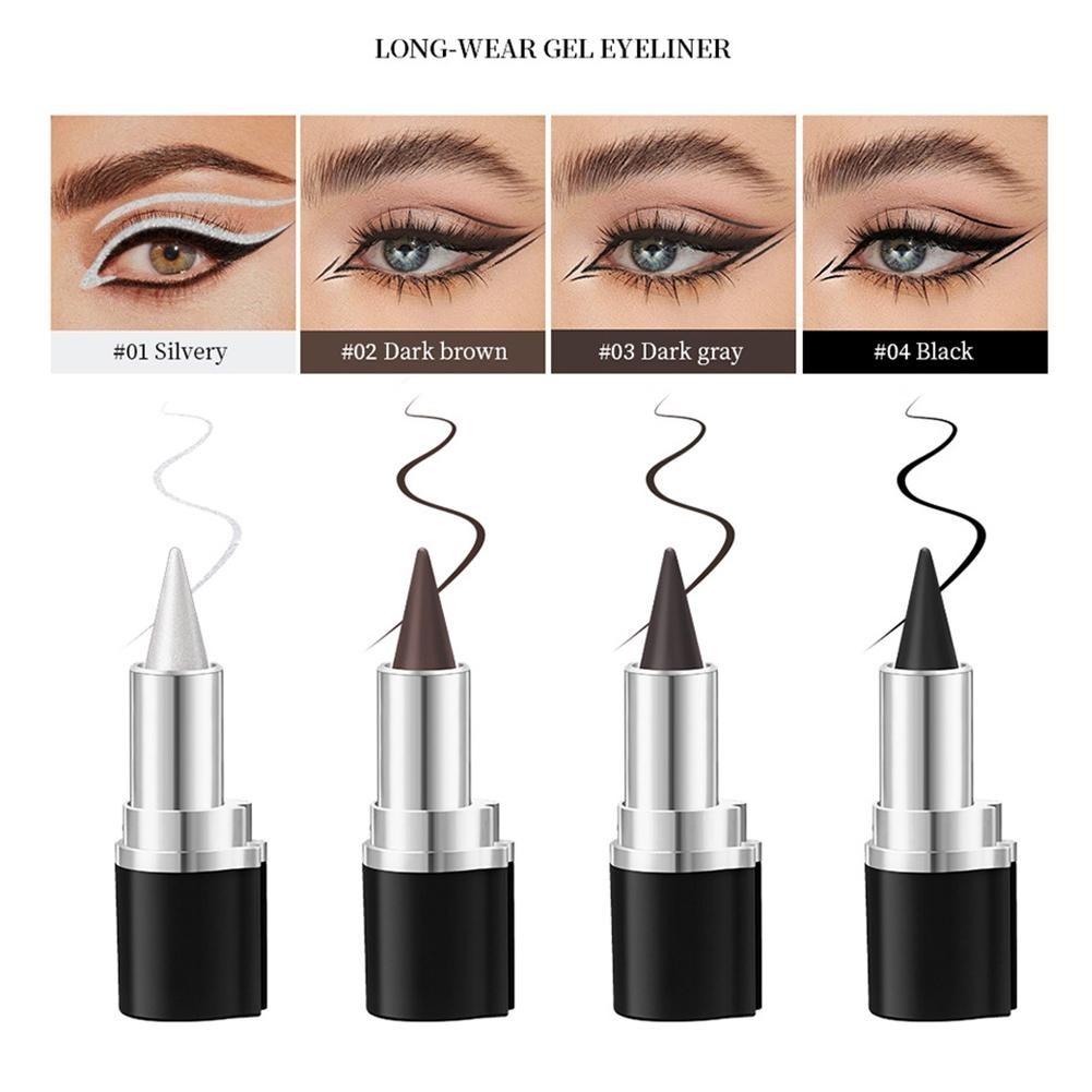 Lakerain Matte Gel Eyeliner Cream ดินสอเขียนขอบตาแบบแห้งเร็ว D2V3