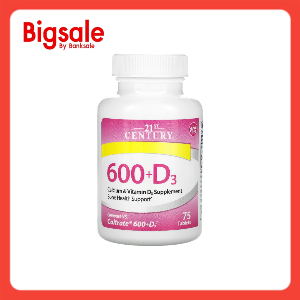 21st Century, 600+D3, Calcium & Vitamin D3 Supplement