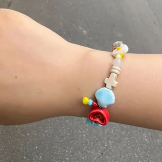 สร้อยข้อมือดาวสายรุ้งฤดูร้อนหญิงน่ารักลูกปัด Dopamine สร้อยข้อมือสดขนาดเล็กหวาน Ins เทรนด์