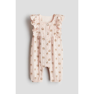 H&M(เอชแอนด์เอ็ม) ชุดรอมเปอร์ผ้าคอตตอนมูซลินมีระบาย เด็กอ่อน…