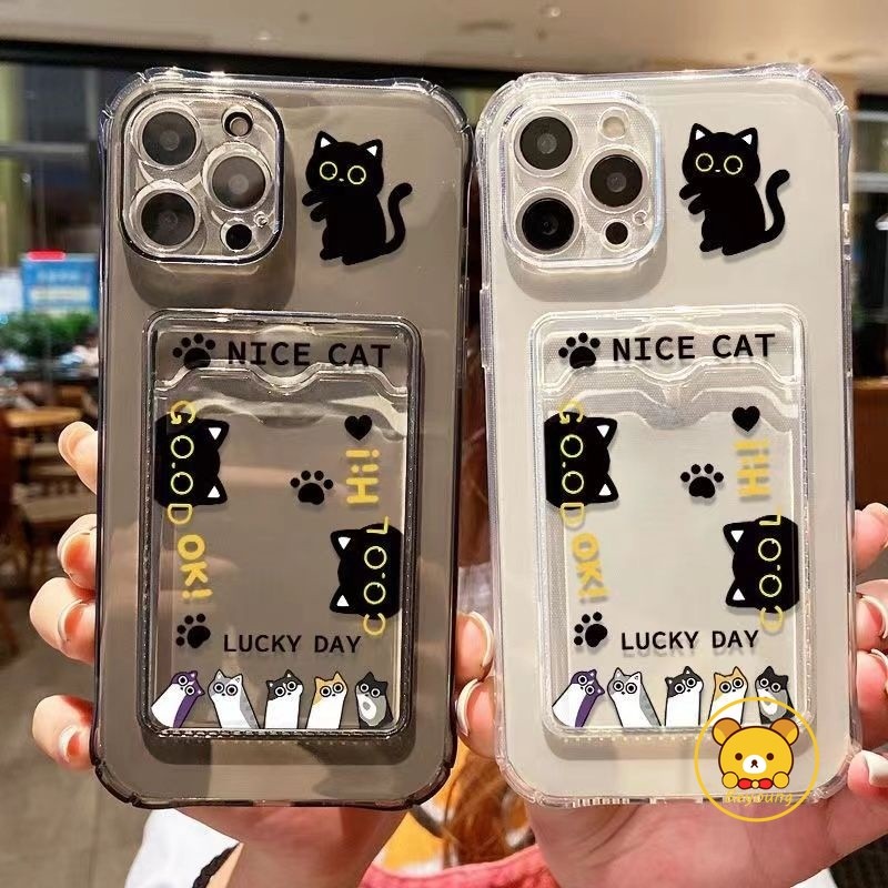 น่ารักแมวดํากระเป๋าสตางค์สําหรับVivo V50 Y19S Y04 Y03 Y28 Y36 Y27 Y100 Y200E Y17S V40 Lite V30 Pro 5G 4Gการ์ตูนเคสโทรศัพท์คู่ผู้ถือบัตรนุ่มปกหลัง