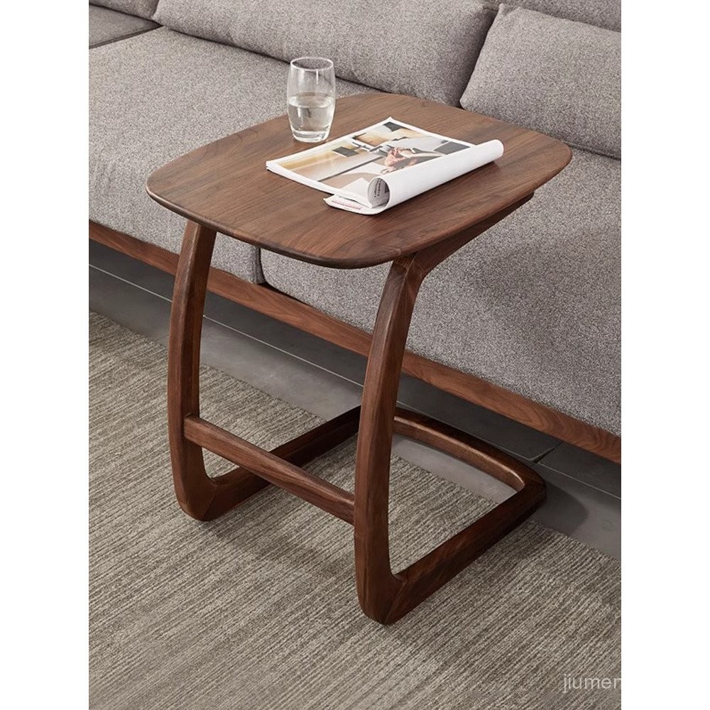 โต๊ะข้างโซฟาไม้ Walnut สีดำจากอเมริกาเหนือ Zhi Mo โต๊ะกาแฟเล็กสำหรับห้องนั่งเล่น โต๊ะชาไม้เนื้อแข็งเ
