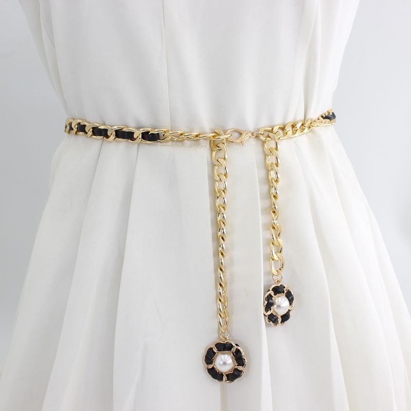Waist Chain for Women Dress Shirt Waist Decoration Fashion Versatile Thin Belt Sweater Chain Waist A