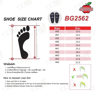 ถูกสุด•ส่งไว•แท้ชัวร์💯RED APPLE รองเท้าแตะสวม รุ่นBG2562 สายเข็มขัดปรับได้ ไซส์ 36-45
