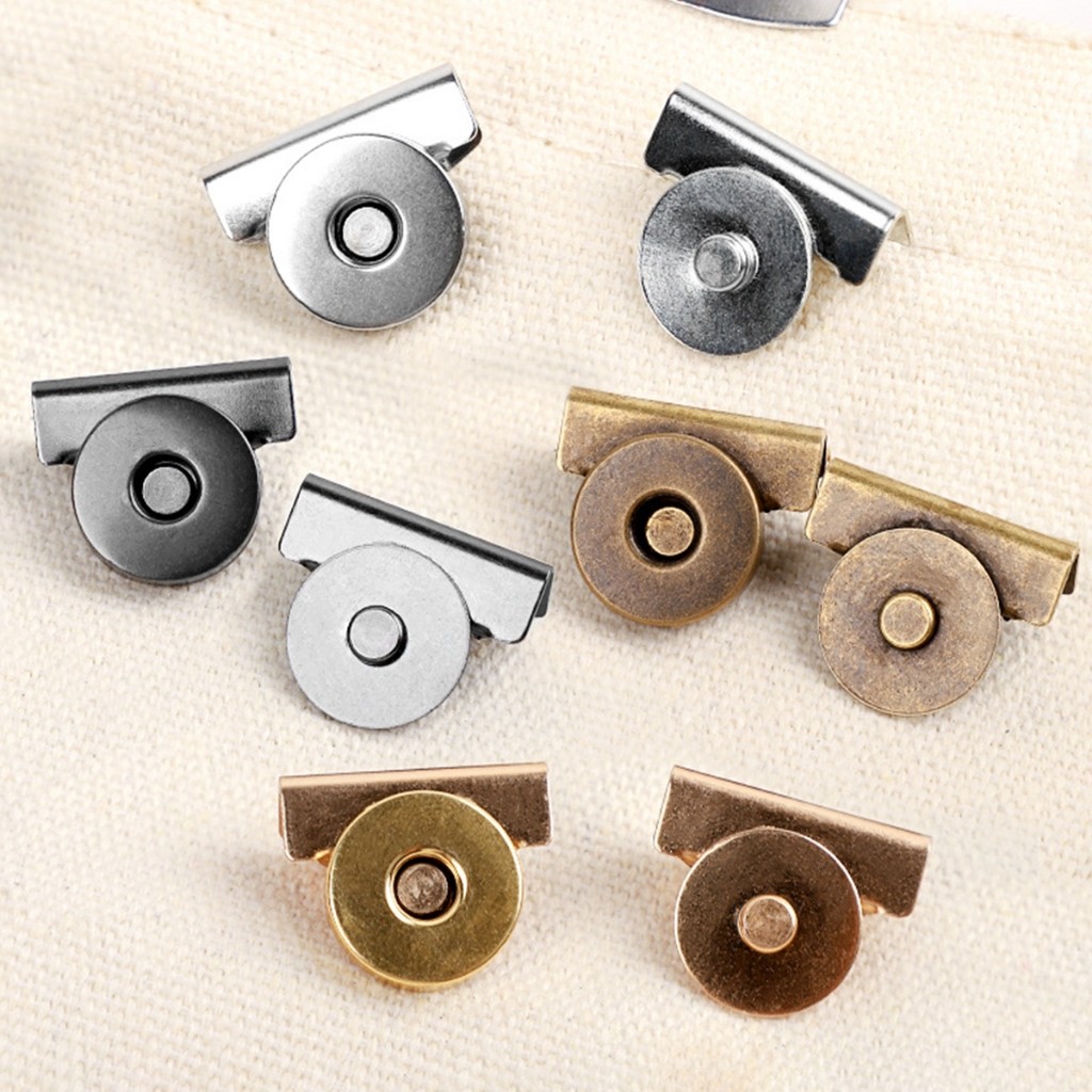 กระดุมแม่เหล็ก DIY สำหรับติดกระเป๋า เสื้อผ้า งานหัตถกรรมต่างๆ ไม่ต้องเย็บ ไม่ต้องเจาะ 1 ชุด Bag Magnetic buckle - รูปที่ 4