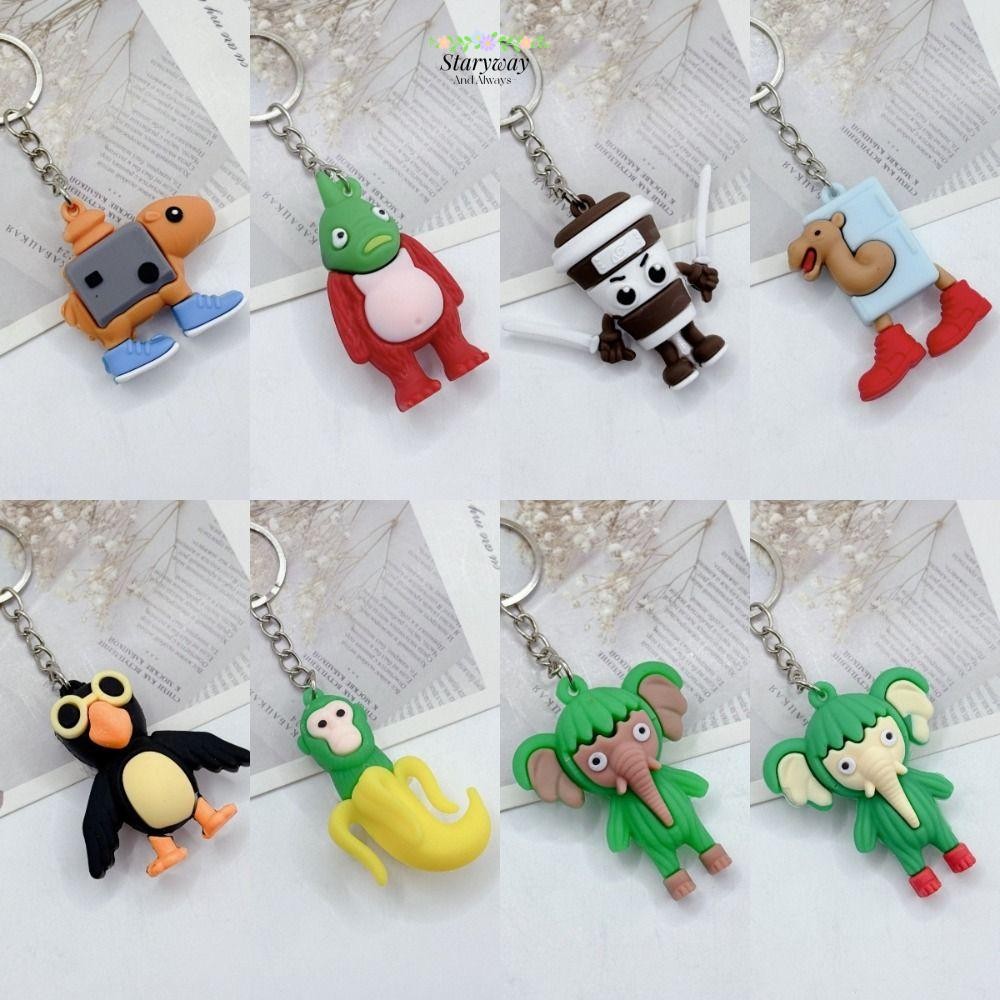 STARYSWAY Trolala พวงกุญแจ, ตลก Meme Bombardino Crocodilo Tung Sahur รูป, การ์ตูนอิตาลี Brainrot อะนิเมะกระเป๋าจี้ของขวัญ