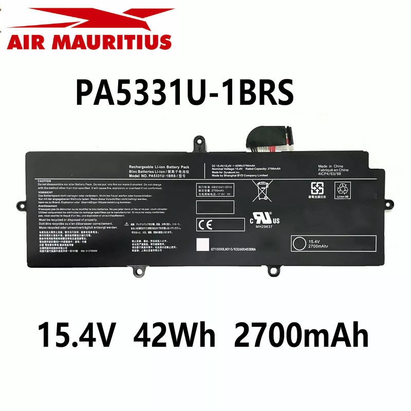 PA5331U-1BRS 15.4โวลต์42Wh 2700มิลลิแอมป์ชั่วโมงแบตเตอรี่แล็ปท็อปสำหรับโตชิบา Dynabook Portege A30-E