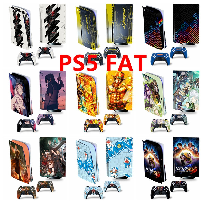 65 สีสติกเกอร์ผิวใช้งานร่วมกับ Sony Playstation 5 Fat Disc Edition ไวนิล Decal Wrap ฟิล์มป้องกันสําห