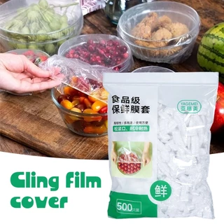 ของมาใหม่！ชุด500ชิ้น ถุงเก็บสดในตู้เย็น ผ้าคลุมชามแบบใช้แล้วทิ้ง วัสดุPE เกรดอาหาร แบบยืดได้