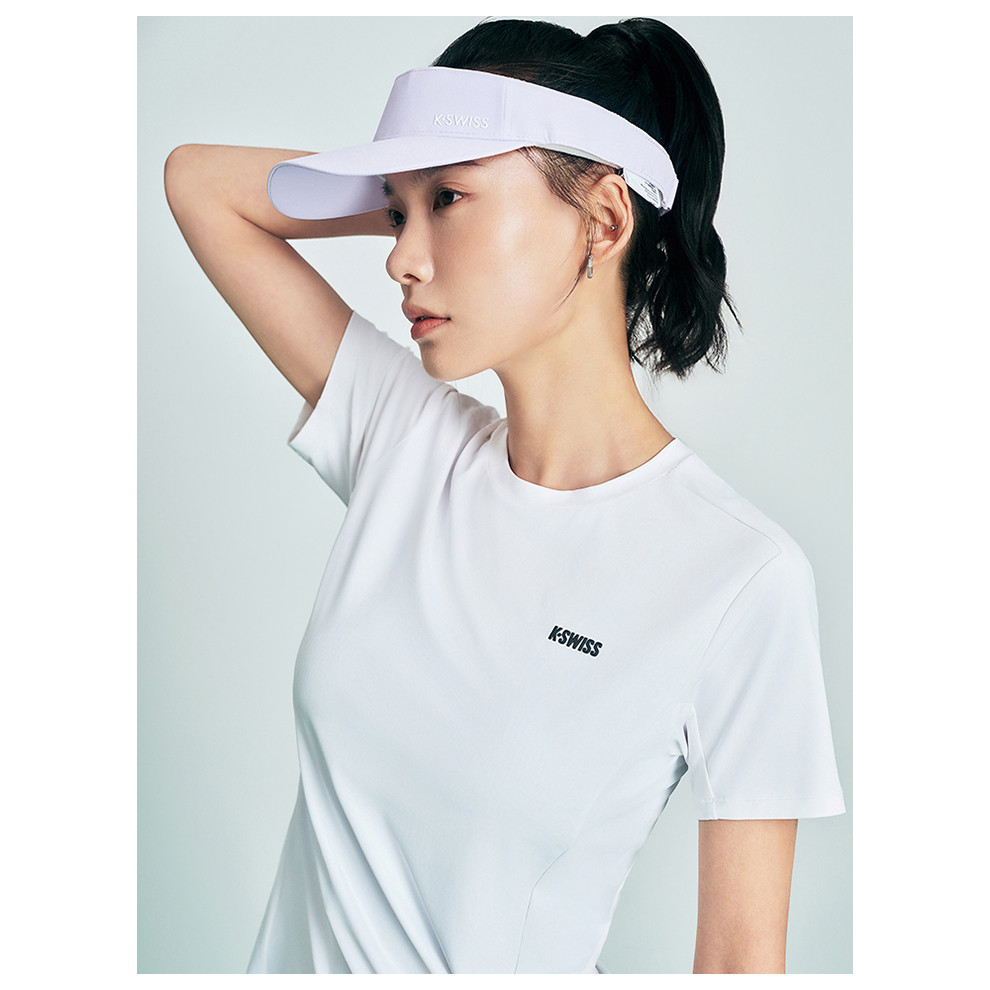 KSWISS Gaisiwei เสื้อยืดผู้หญิงลําลองแขนสั้นเรียบง่ายและอเนกประสงค์แบบใหม่ 1911665