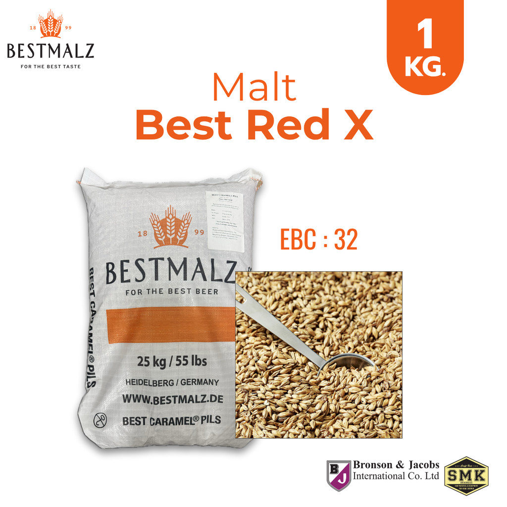 Malt มอลต์ Bestmalz : Best Red X 1 Kg. สำหรับทำเบียร์ คราฟท์เบียร์ โฮมบรูว์ โรงเบียร์