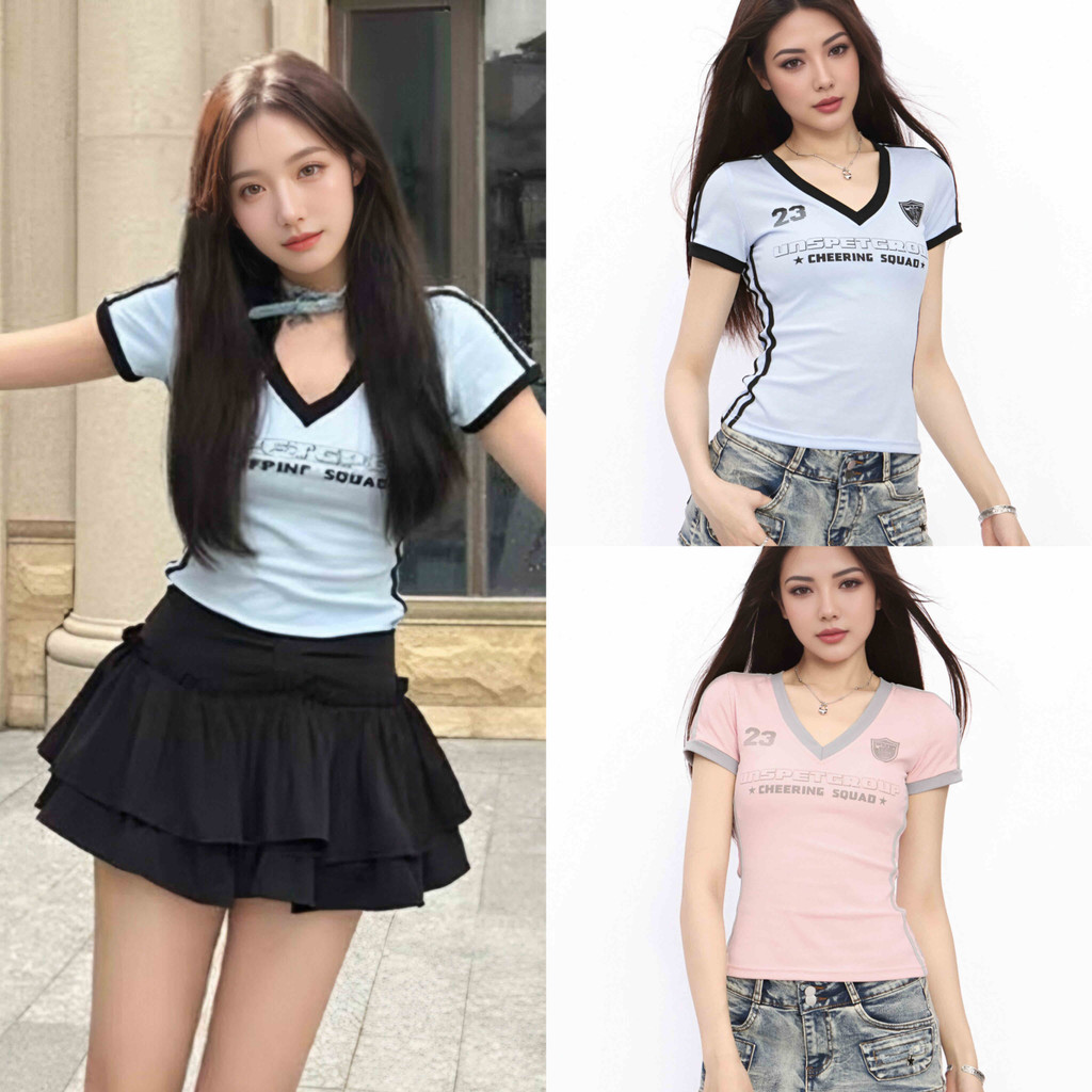 เสื้อยืดผู้หญิงคอกลม ดีไซน์เซ็กซี่ ดูดีทุกมุมมอง เหมาะกับลุคชิลล์ทะเลหรือเที่ยวเมือง