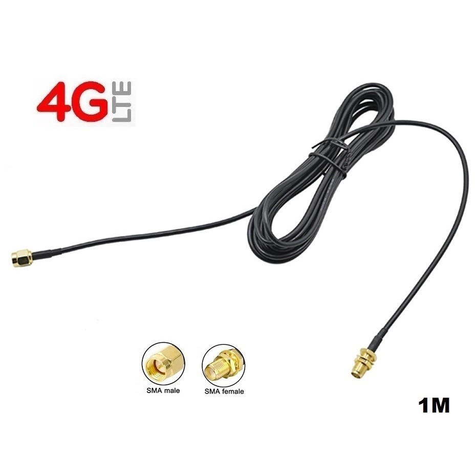 สาย PR SMA RG174 1 เมตร 4G 3G Extension Antenna Cable