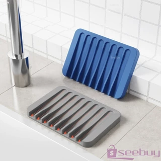 SUY ที่วางสบู่ซิลิโคน สําหรับอ่างล้างมือ ล้างหน้า ห้องน้ํา ห้องครัว 1 ชิ้น Silicone soap hloder