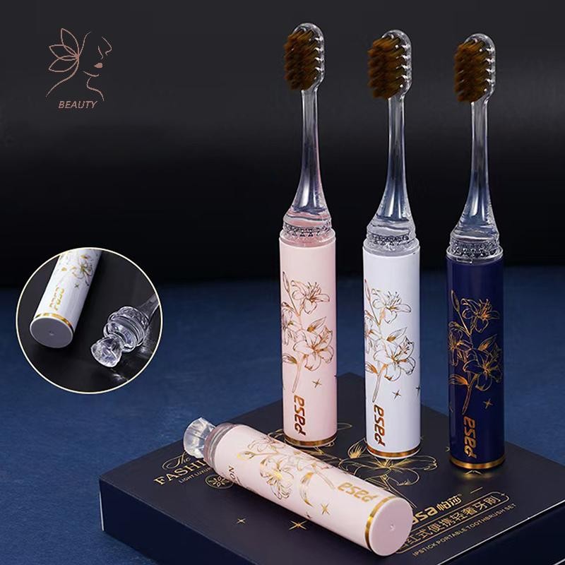 [maybeauty] 1/3 ชิ้นลิปสติกรูปแปรงสีฟันแบบพกพาที่ถอดออกได้ทําความสะอาดฟันของขวัญดูแลช่องปากนุ่มพิเศษ {TH}