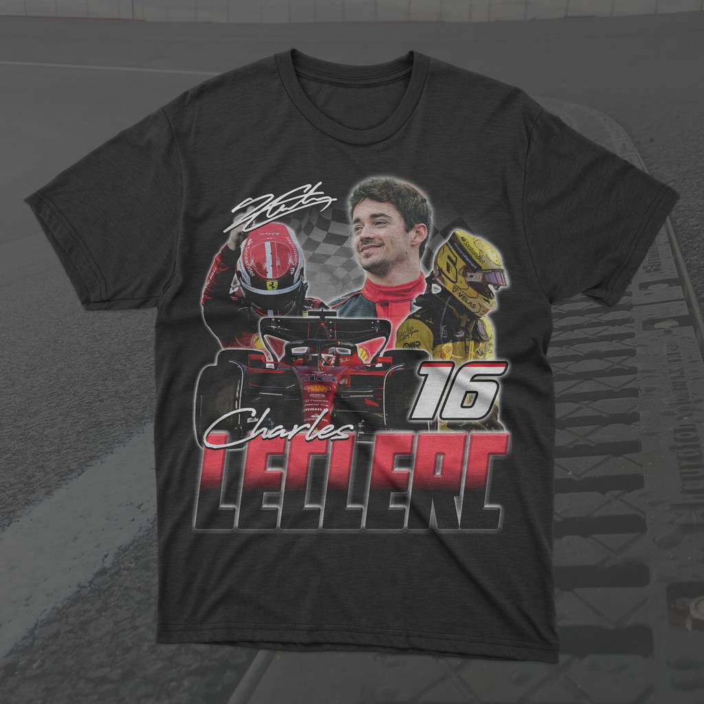 Charles Leclerc Formula 1 Racing Graphic T-shirt, 2023 F1 Racing Shirt, Motorsport Clothing F1, Scud