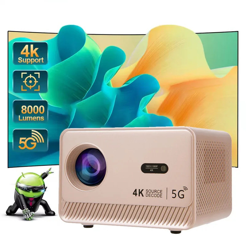 ใหม่ M10 Plus 4K 8K Android 4G 5G Dual Wifi 6 300 ANSI Allwinner BT5.0 1080P 1280*720P Home Cinema ก