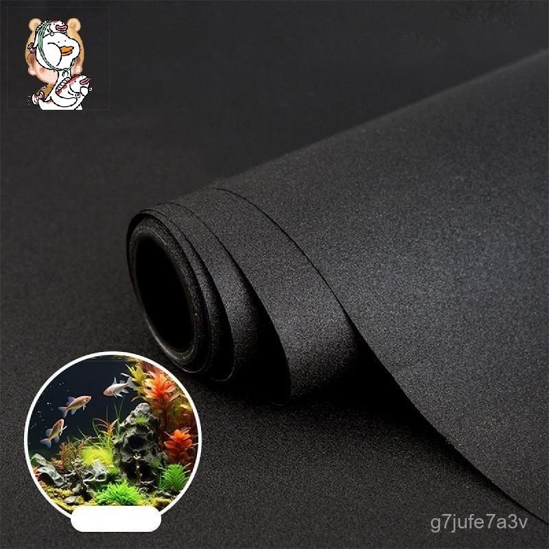 Black Aquarium Background Wallpaper PVC Fish Tank Static Cling Sticker Picture Aquarium Wallpaper Po