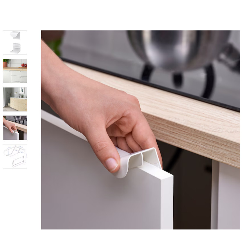IKEAshopping IKEA DRAGSMARK ดร็อกสมาร์ค มือจับแบบหนีบ, ขาว, 40 มม. 2ชิ้น