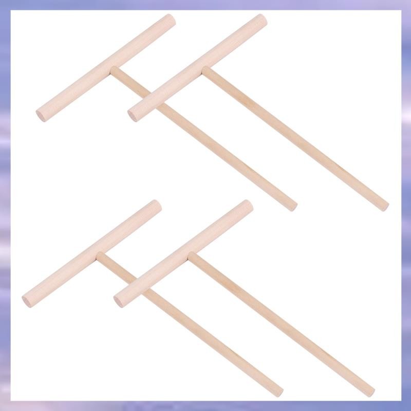 4 ชิ้น T Shape Crepe Maker Pancake Batter ไม้ Spreader Stick, ไม้ Crepe เครื่องมือ, Crepe Spreaders 