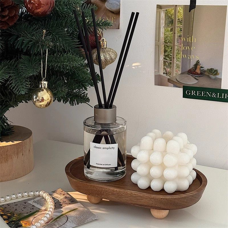 ถาดไม้ พื้นที่จัดเก็บ อเนกประสงค์ เก็บของ ใส่ของ ทางเข้าถาดเก็บถาด ของขวัญ แบบธรรมชาติ