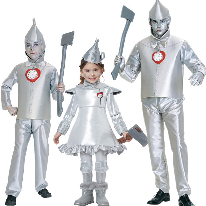 เครื่องแต่งกายแบบใหม่ Tin Man จาก Wizard of Oz สำหรับผู้ใหญ่ชาย ใช้งานได้ทั้งการแสดงและการเฉลิมฉลองฮาโลวีน