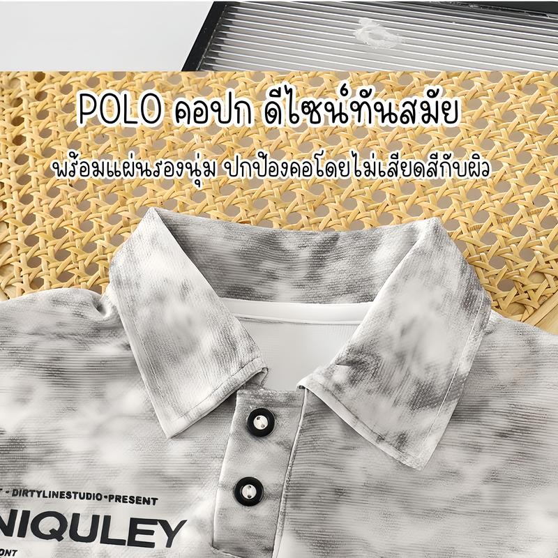 MooDeng Baby ชุดเสื้อโปโลเด็ก เสื้อแขนสั้น และกางเกงขาสั้น สไตล์เกาหลี ใหม่ เด็กชาย ฤดูร้อน thumbnail 10