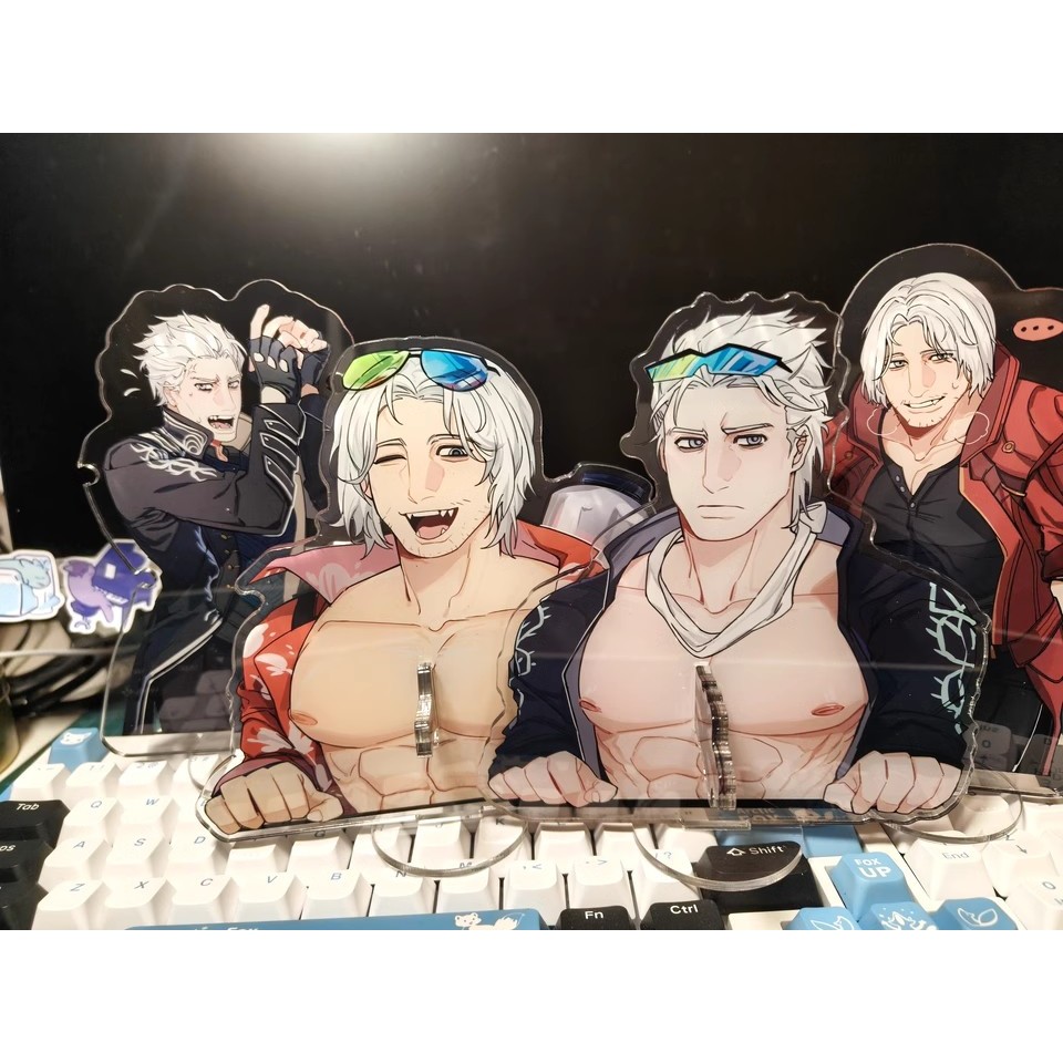 Vergil อะคริลิค Devil May Cry รูปจอแสดงผลอะนิเมะสินค้าคอลเลกชันตกแต่งโต๊ะเครื่องประดับ Accesorios Dante Trish