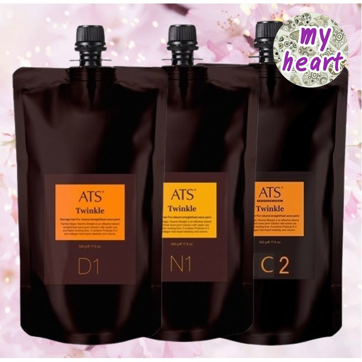 ATS Twinkle 500 g น้ำยา Down Perm และ Up Perm สูตร คอลลาเจน เพิ่มความชุ่มชื้น