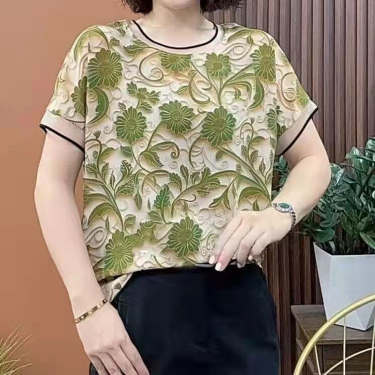 เสื้อยืดพิมพ์ลายแขนสั้นผู้หญิงแฟชั่นฤดูร้อน