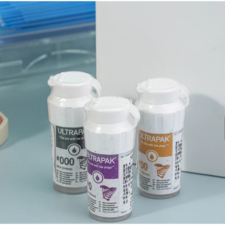 สายไฟดึงทันตกรรมแบบถัก (000 & 00 ขนาด) - ความยาว 182 ซม. วัสดุผ้าฝ้าย สําหรับ Gingival Retraction