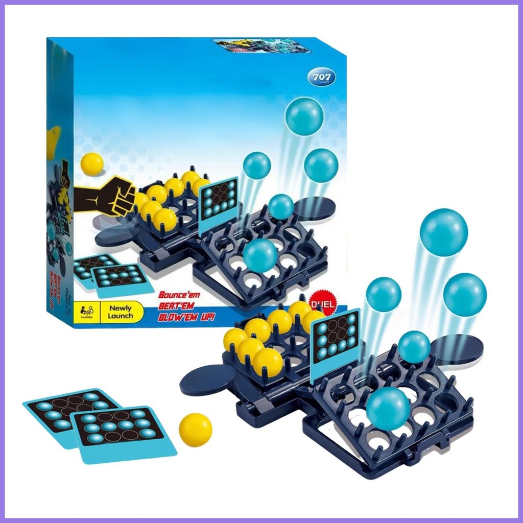Bounce Ball Game Tabletop Bouncing Ball Game การศึกษา Pong Battle Toy Bouncing Tabletop Playset สําห