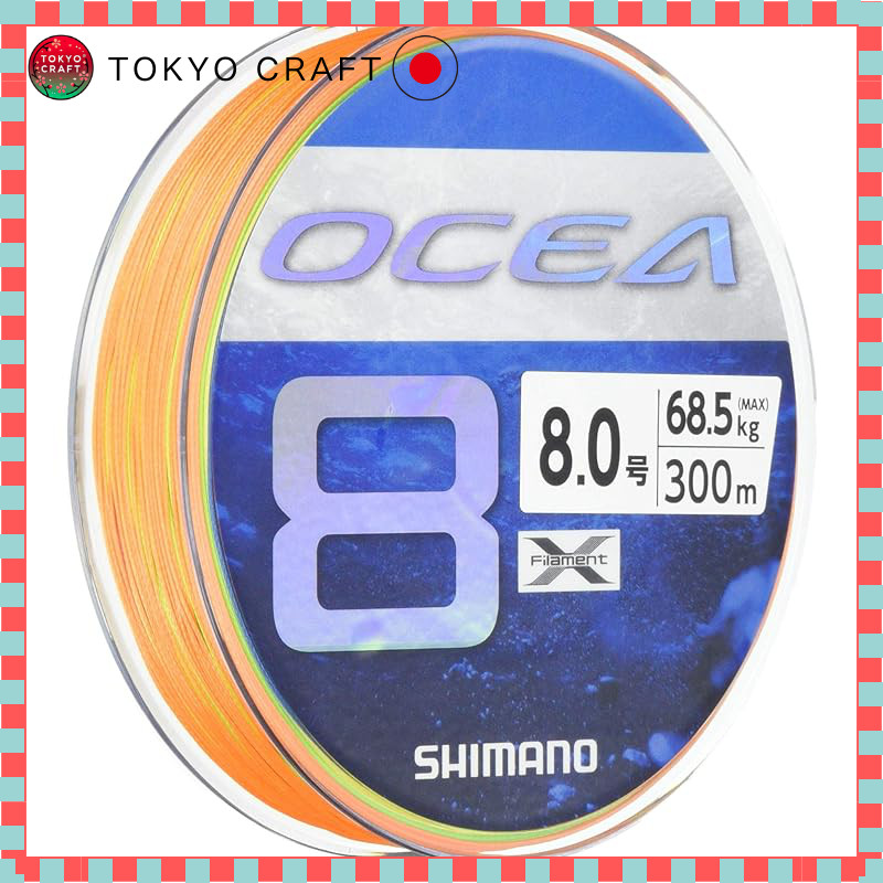 【direct from Japan】
Shimano Ocean 8 Line 300m, Size 8.0, 5 Colors, LD-A71S Fishing Line