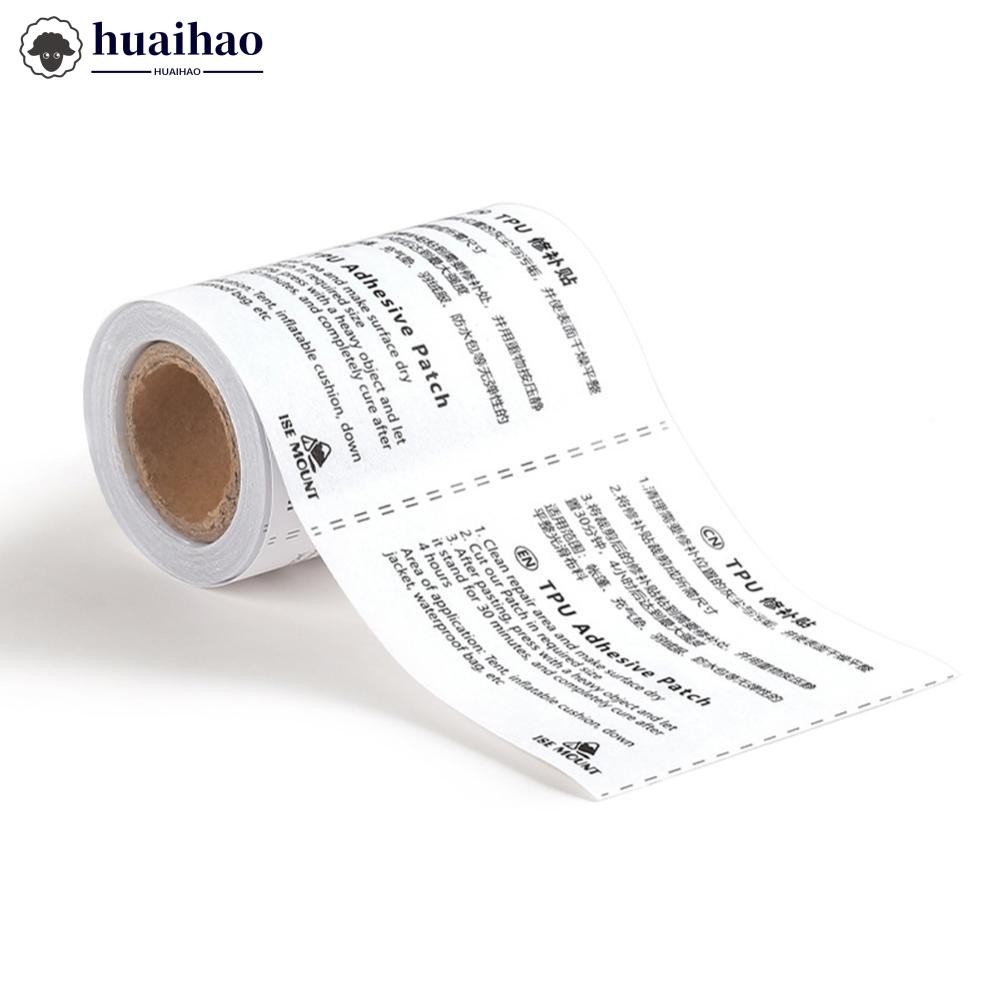 HUAIHAO 10 ชิ้น/1 ม้วน TPU โปร่งใสซ่อม Patch เต็นท์กลางแจ้งเสื้อกันฝนแหวนว่ายน้ํากันน้ําและ Leakproof เทปซ่อม C8V6
