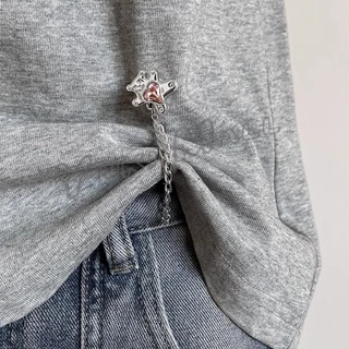Yuki 1 ชิ้น คลิปเข็มกลัดติดแขนเสื้อ ยึดขากางเกง ในการยึดติดแบบหมุดเข็ม shortening buckle
