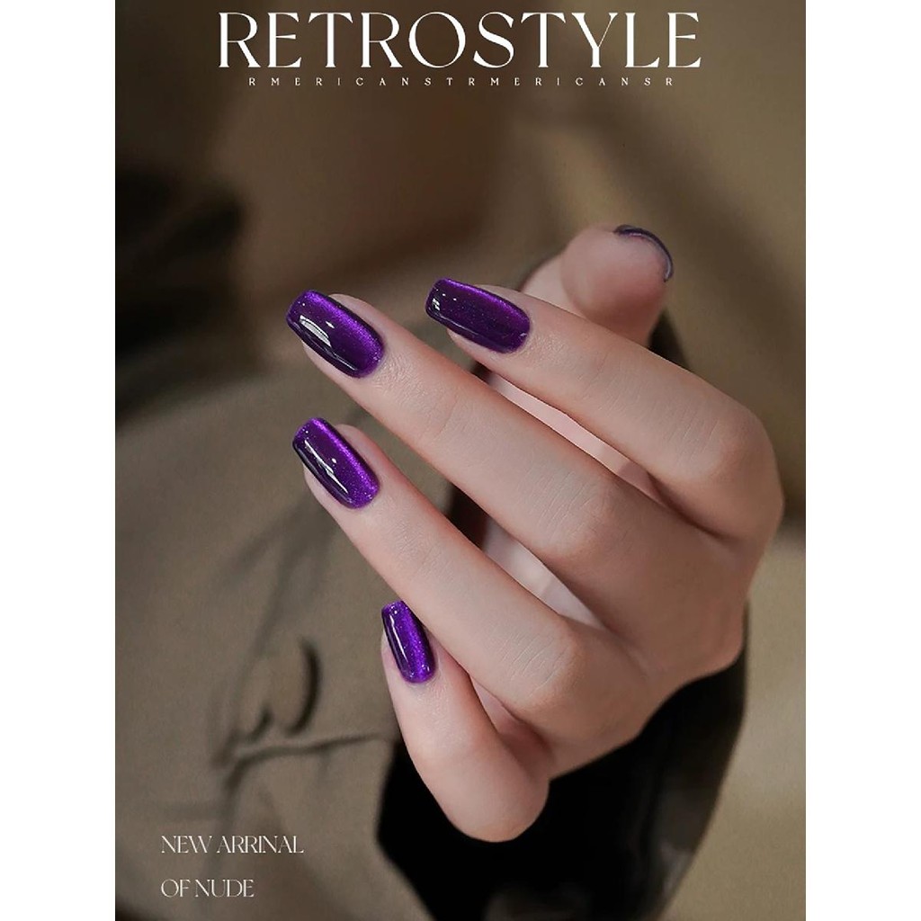 SHAKA เจลทาเล็บแคทอายม่วงไม้จันทน์ สง่างามมีระดับ เพ้นท์เล็บ UV Manicure [SK202]