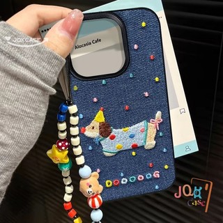 เคสไอโฟน16 สุนัขปัก สำหรับ IPhone 13 11 12 16 15 14 Pro Max XR XS X 7Plus 8Plus Max 13 7 8 Plus SE  เคสโทรศัพท์น่ารัก