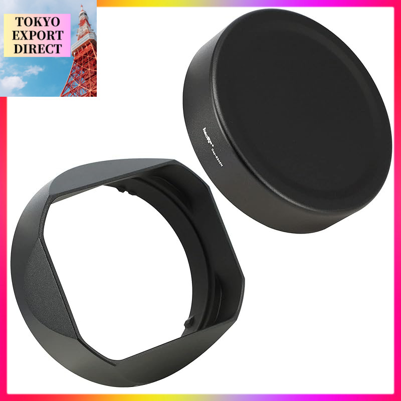 Haoge Bayonet Square Metal Lens Hood Shade with Cap for Sony FE 24mm F2.8 G, FE 40mm F2.5 G, and FE 