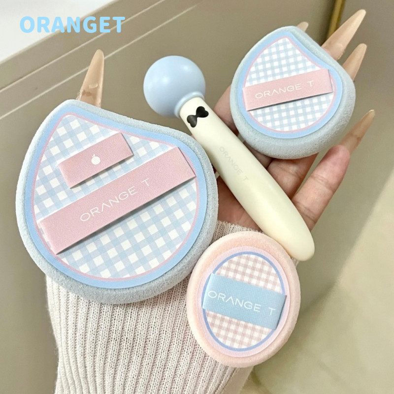 ORANGET กล่องของขวัญแป้งพัฟ แปรงทาปาก ชุดเครื่องมือแต่งหน้า พัฟแป้งนุ่มพิเศษ เป็นมิตรกับผิว