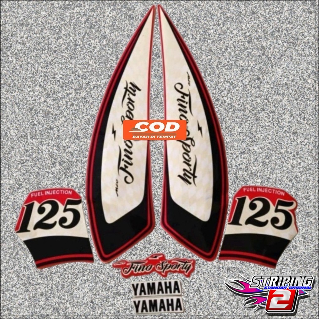 MERAH Yamaha fino 125 2021 2022 สปอร์ตสีแดง Striping พร้อมรายการคุณภาพมาตรฐาน