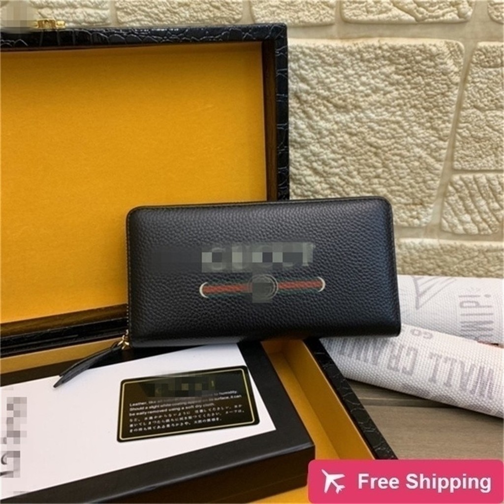 ผู้ชายกระเป๋าสตางค์ยาวประณีตหัตถกรรมการผลิตคลาสสิกฮาร์ดแวร์กระเป๋าสตางค์คลิปยาวกระเป๋าสตางค์ยาวข้อกํ