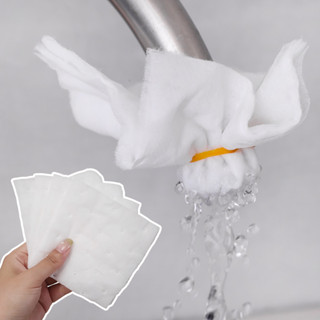 10/30ชิ้น แผ่นกรองก๊อกน้ําผ้าฝ้ายแท้สําหรับกําจัดอนุภาคที่ถู…